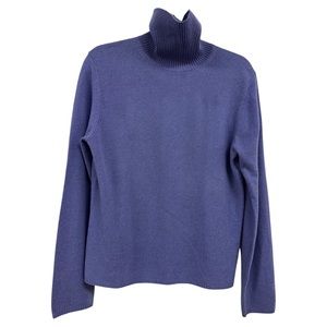 BLOOMINGDALES Lavender Cashmere Turtleneck, Size L
